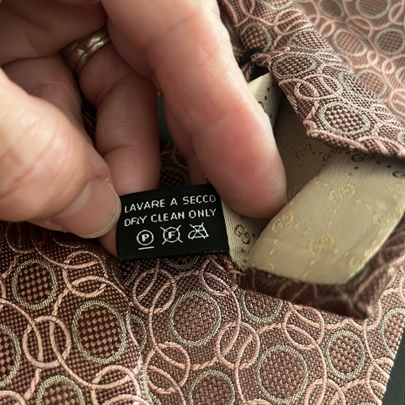 Gucci Tie, Brown, Geometric Shape - Picture 4 of 10